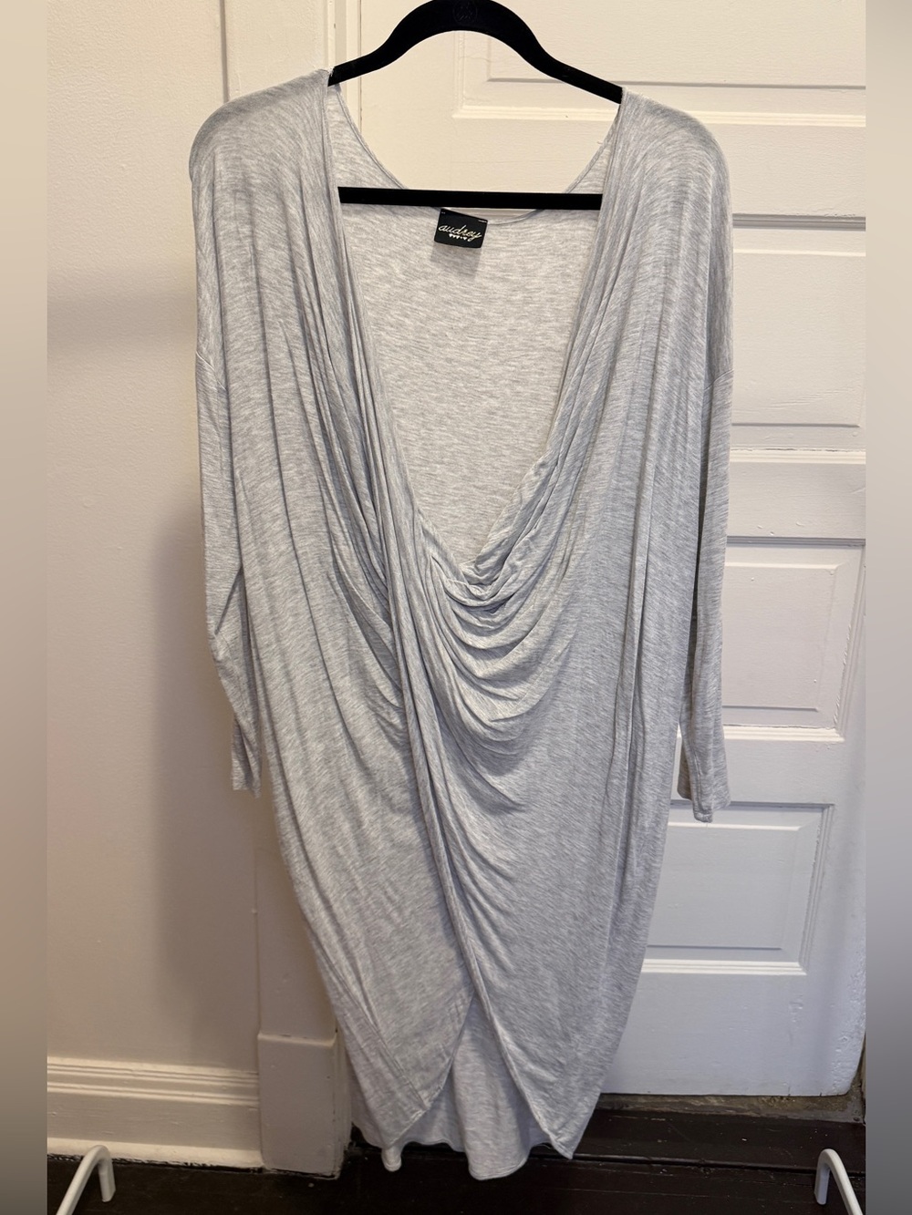 audrey Heather Gray Scoop Neck Top